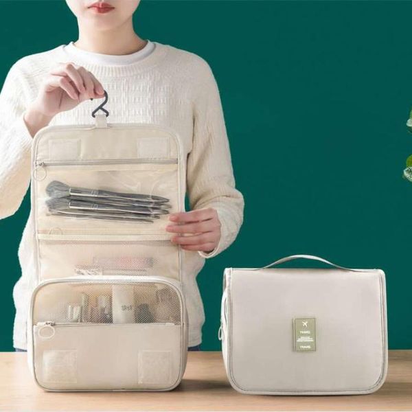 

storage bags hanging toiletries makeup bag high capacity waterproof travel cosmetic kit ladies beauty organizer