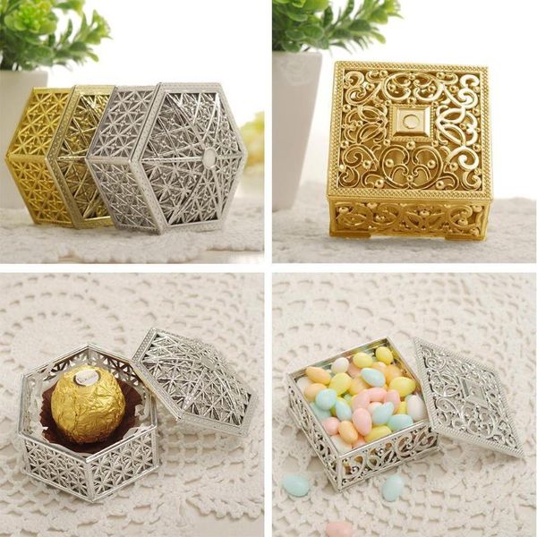 

wedding mini plastic hollow gold foil cake candy box gift snack cand shower offer baby y6m5 wrap