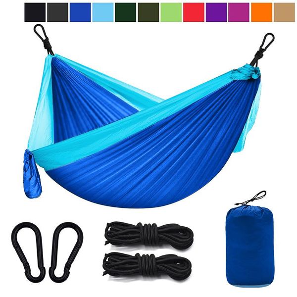 

260*140cm portable camping parachute hammock survival garden outdoor furniture leisure sleeping hamaca travel hanging bed camp