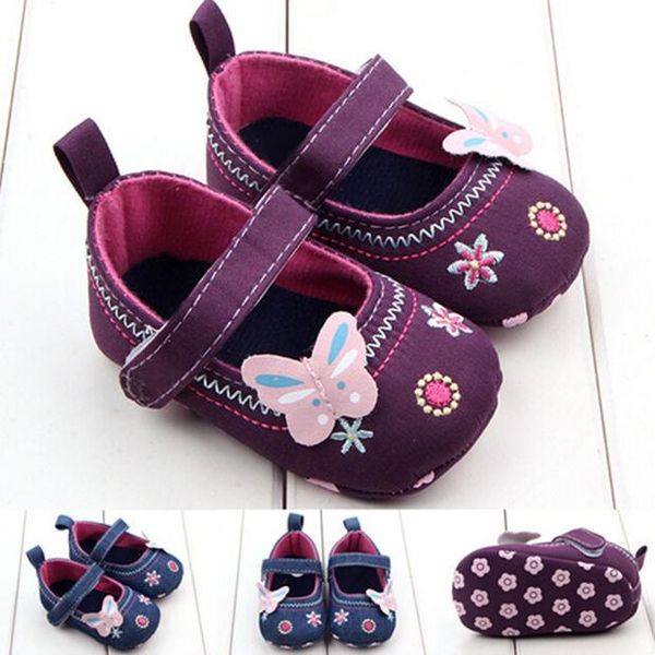 

first walkers telotuny 2021 pattini di bambino delle ragazze scarpette da culla del modo scarpe florl farfalla molli