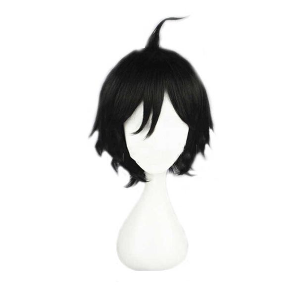 

anime haikyuu karasuno tadashi yamaguchi black short fake hair high school volleyball club halloween party costume cosplay wig