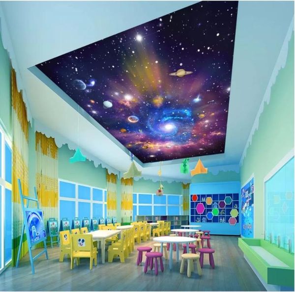 

wallpapers space ceilings blue sky large mural waterproof canvas self-adhesive removable sticker 3d living room bedroom ceiling