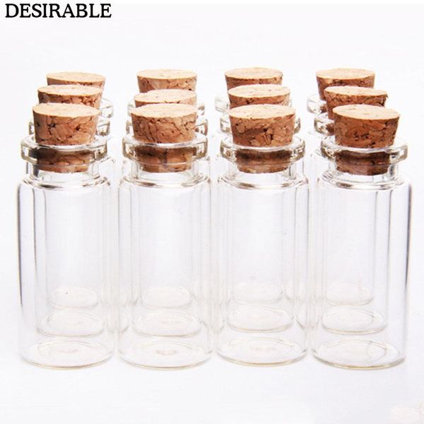

storage bottles & jars 10pcs 10ml wish tiny small empty clear cork glass vials for holiday wedding home decoration christmas gifts