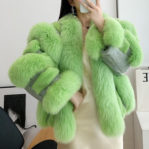 

women's fur & faux real mink jackets coat2021 100% natural outerwear coats luxury genuine, Black