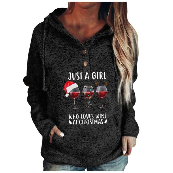 

women's hoodies & sweatshirts 2021 ladies party streetwear fashion clothes oversize womens casual long sleeve o-neck christmas printed, Black