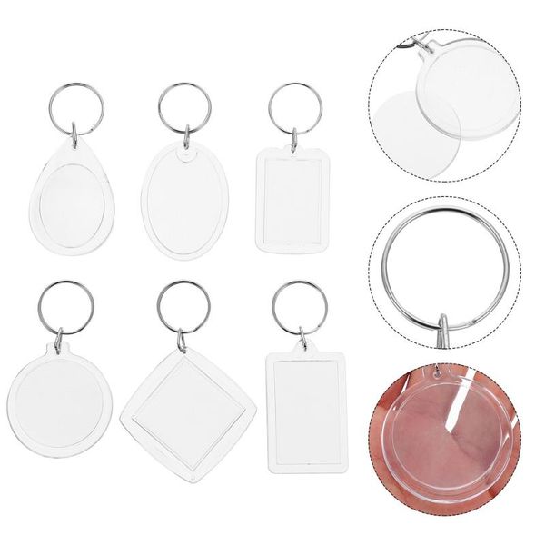 

frames 18pcs po frame key chains transparent diy picture rings