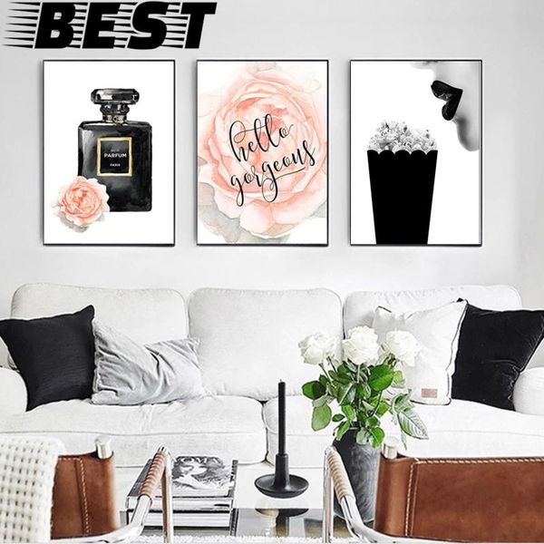 

paintings canvas painting perfume home decor girl room wall picture fashion poster print high heels art