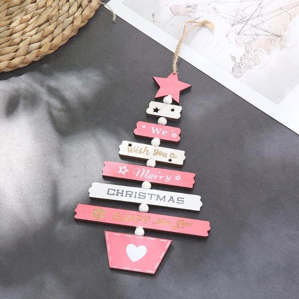 

christmas decorations diy gift wall bar home wooden pendant letters decoration colorful party craft tree festival hanging ornament