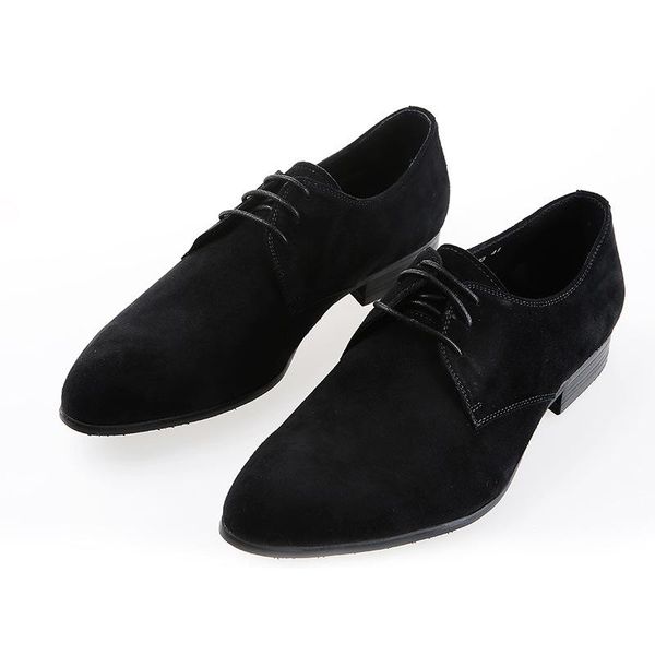 

dress shoes men's cowhide leather men dull polish lace-up business breathable work wear, Black