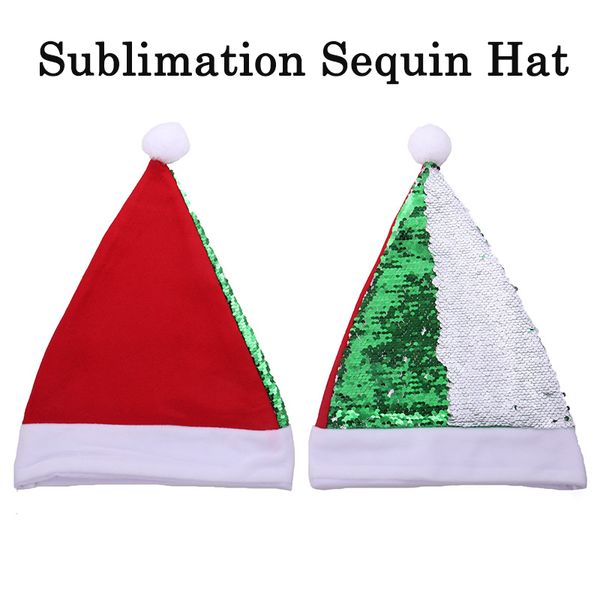 Großhandel benutzerdefinierte pailletten reversible magische weihnachten santa snapback hüte sublime leere hut lustige clownkappe