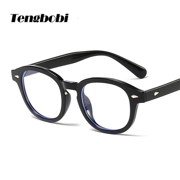 

fashion sunglasses frames tr90 anti-blue light rivet retro glasses men women optical game computer eyeglasses cy290, Black