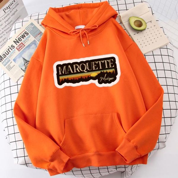 

women's hoodies & sweatshirts selling marquette print female loose winter tracksuit warm casual retro hooded pocket fashion soft women, Black