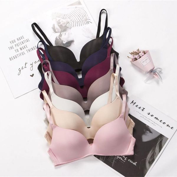 

yoga outfit 2021wire push up bra solid seamless soft bras for women double breasted lingerie comfort breathable bralette sport