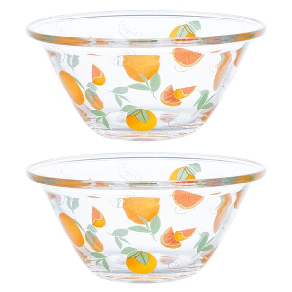 

2pcs glass salad bowl practical fruits dessert kitchen noodle bowls