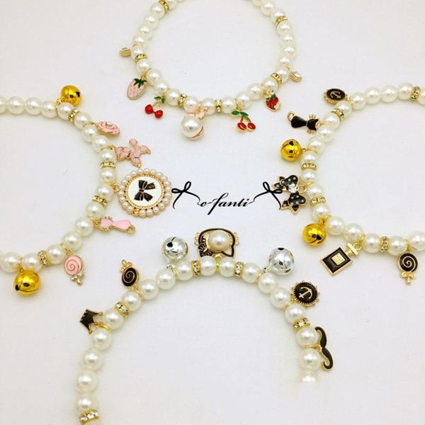 

pet imitation pearl cat necklace dog teddy collar accessories costumes