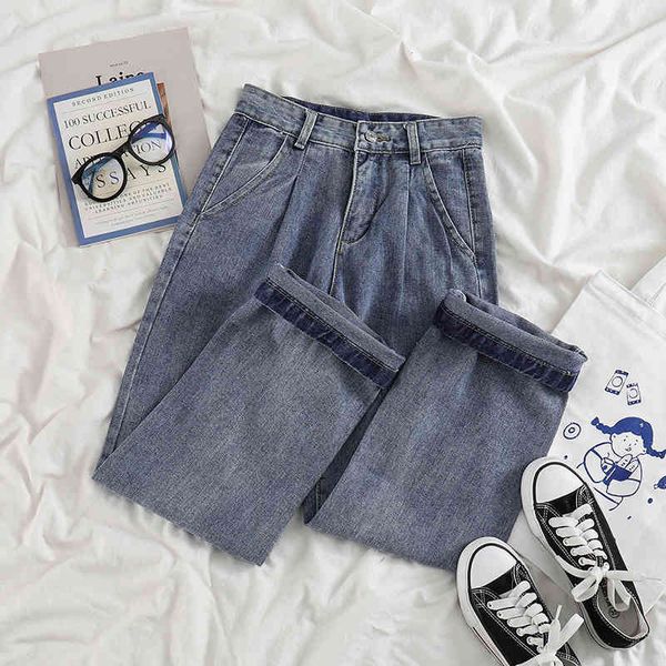 

women's shorts high-waisted retro jeans for women, korean-style women's spring outfit, high waist, feminine, wide, flowing, versat, White;black