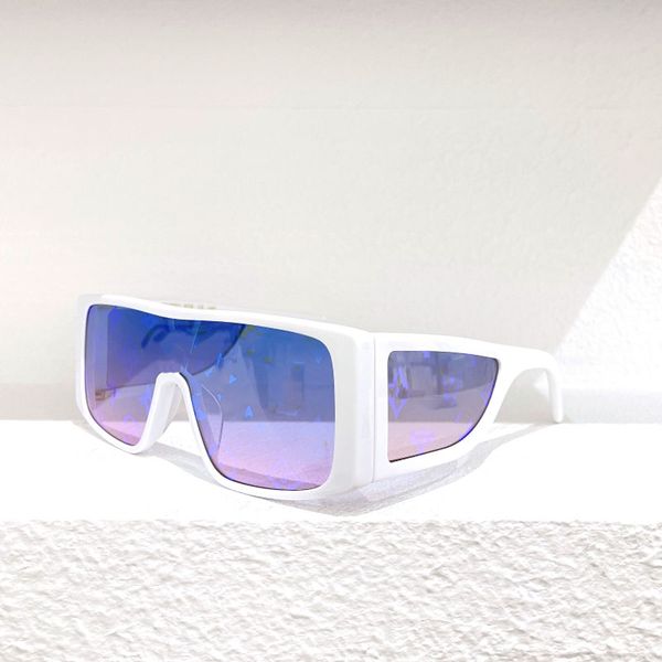 Модные мужские и женские солнцезащитные очки с защитой от ультрафиолета Классическая прозрачная оправа Цельная линза с надписью Защита глаз Широкие зеркальные ножки Дизайнерские солнцезащитные очки Z1451U Оригинальная коробка