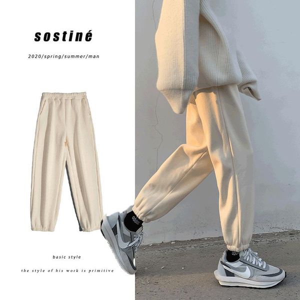 

men's pants corduroy ruffian handsome loose fashion brand thickened casual, Black