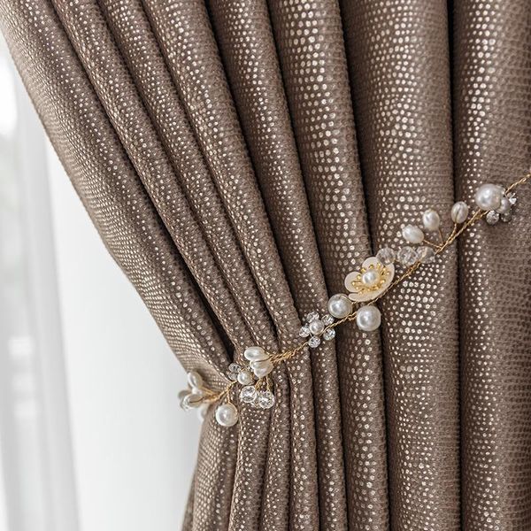 

custom curtain nordic modern simplicity livingroom bronzing flannel coffee shading bedroom blackout drape m904 & drapes