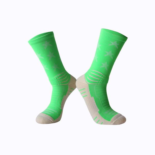 

sports socks trend men's cycling star pattern outdoor basketball summer breathable fabric non slip, Black