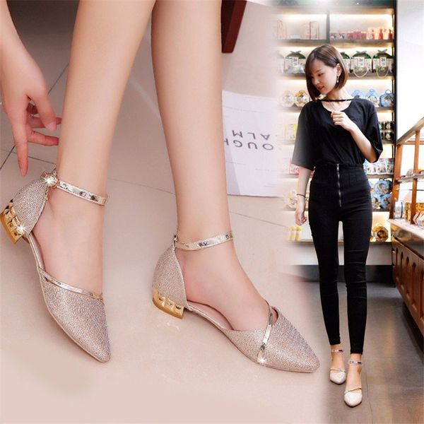 

womens shoes new low-heel pointed toe baotou banquet womens sandals1, Black