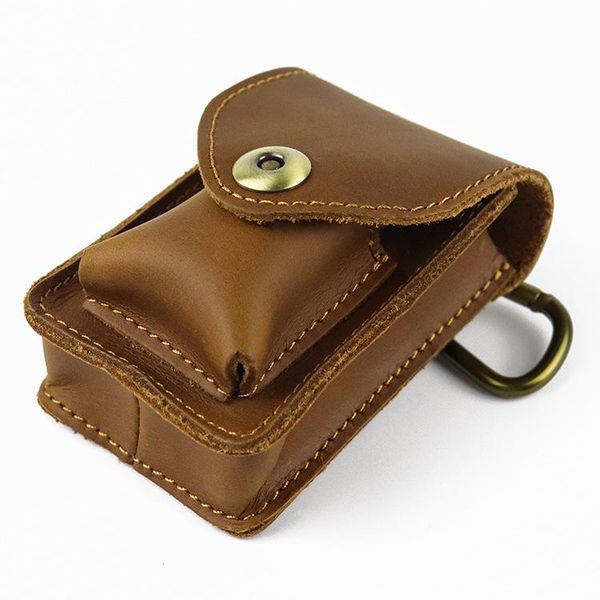 

waist bags arrival real leather men casual design small bag cowhide fashion hook bum belt pack cigarette case