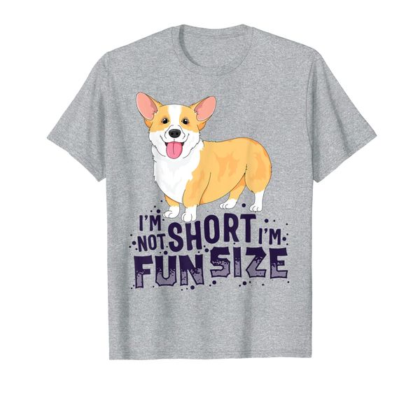 

corgi t-shirt women kids i'm not short i'm fun size dog t-shirt, White;black