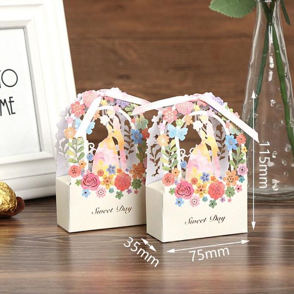 

gift wrap 25pcs/set bags hollow irregular spring flowers butterfly w/ ribbons