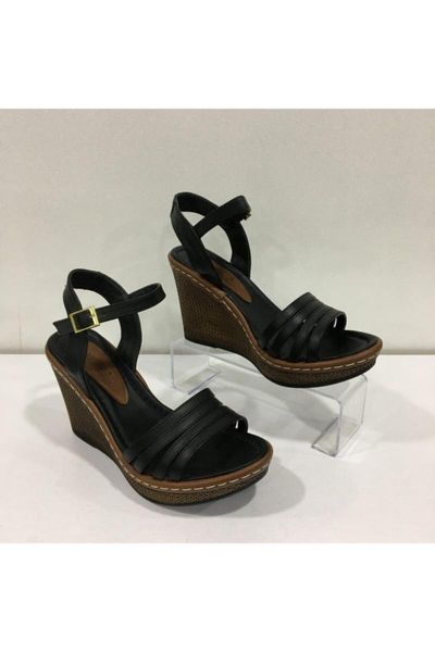 

women's black filler banded sandals