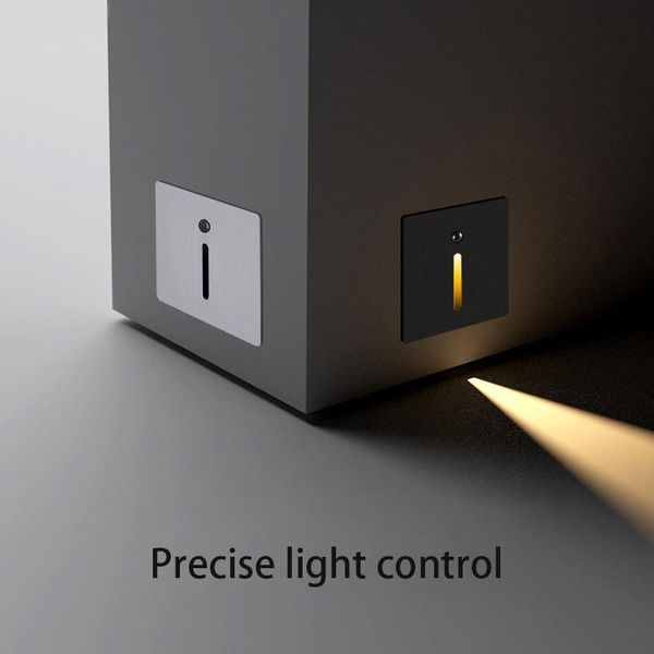 

wall lamp embedded led human body induction intelligent footlight corner aisle step stair