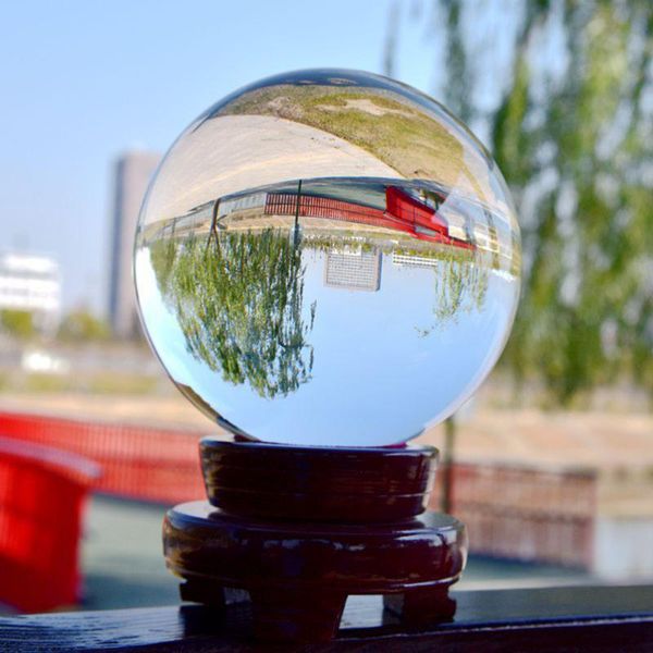 

novelty items 80mm crystal pography prop meditation juggling glass sphere display