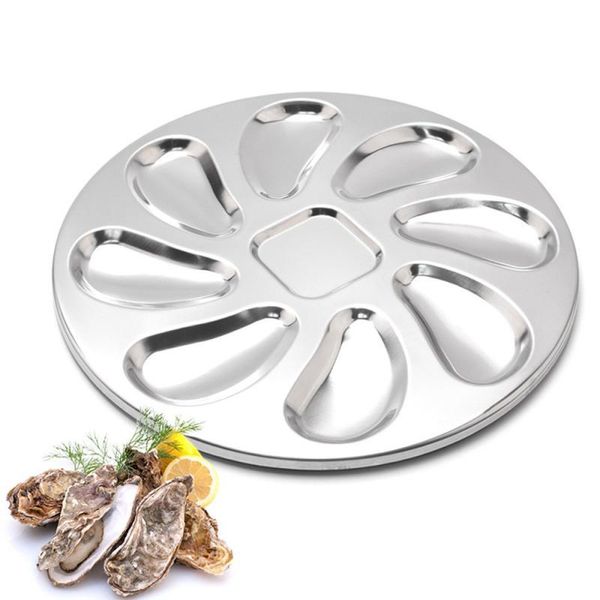 

dishes & plates restaurant grill bar stainless steel oyster plate seafood kitchen tool buffet western tableware