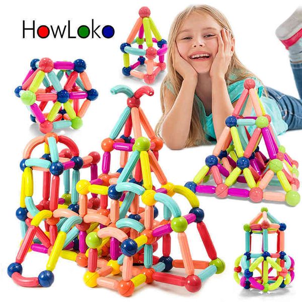 

children's magnet block games, large tile toys, 25-64 pieces