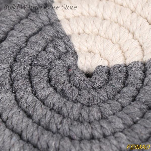 

mats & pads cotton braid handmade macrame cup cushion bohemia style mat