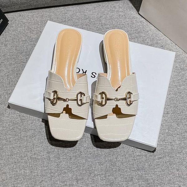 

slippers 2021 summer women's shoes outdoor flat floor ladies' roman style pu large size 41-43 sandals stylish rubber, Black