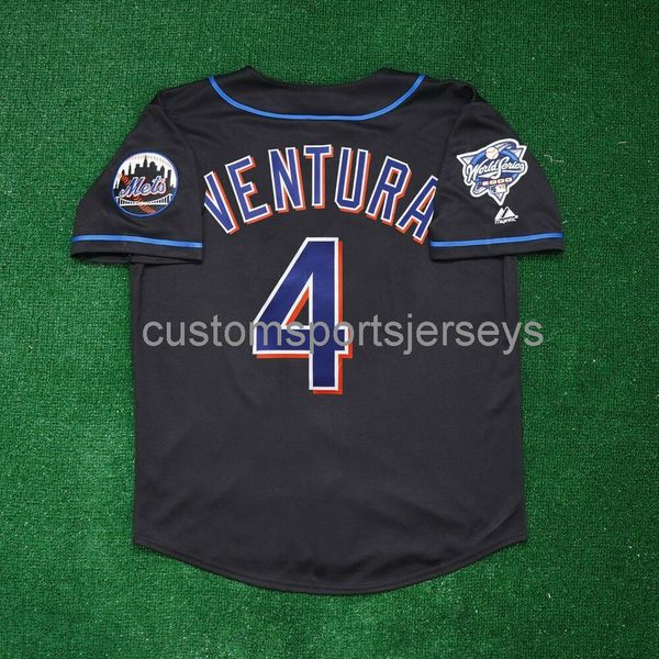 

men women youth embroidery robin ventura 2000 world series black jersey all sizes