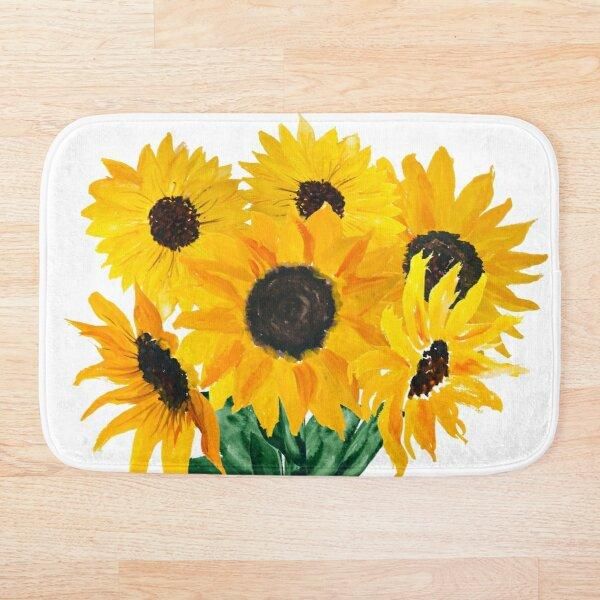 

bath mats painted sunflower bouquet mat custom one direction doormat home decor door floor foot pad
