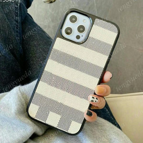 

Fashion Designer Phone Cases for iphone 15 15pro 14 14pro 14plus 13 13pro 12 11 pro max XS XR Xsma Leather Print Luxury Cellphone Case with Samsung Note20 S22 S23 ultra, Black plaid