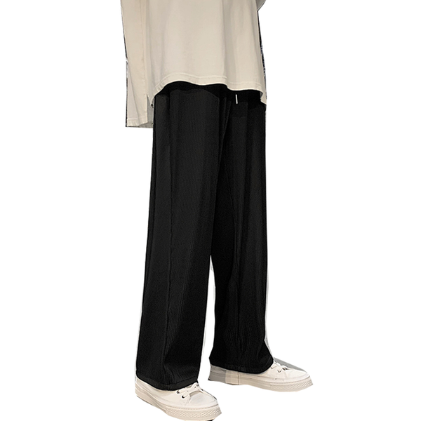 

men's pants 2021 hip-hop fashion drape casual loose straight-leg, Black