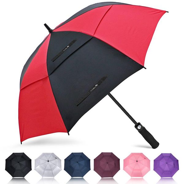 

umbrellas zomake golf umbrella 62 inch, large windproof automatic open rain with double canopy
