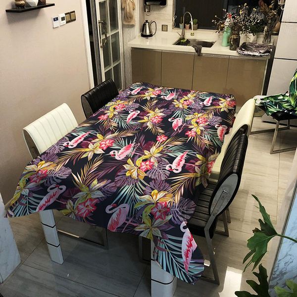 

table cloth flamingo with flowers tablecloth 3d printing waterproof rectangular dinning cover mantel mesa nappe de