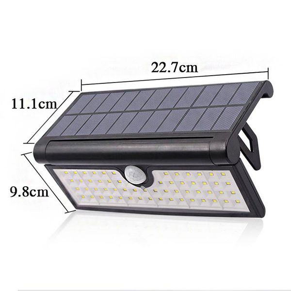 

solar lamps 14/42/58 leds fold wall lamp outdoor pir sensor light house yard garden string