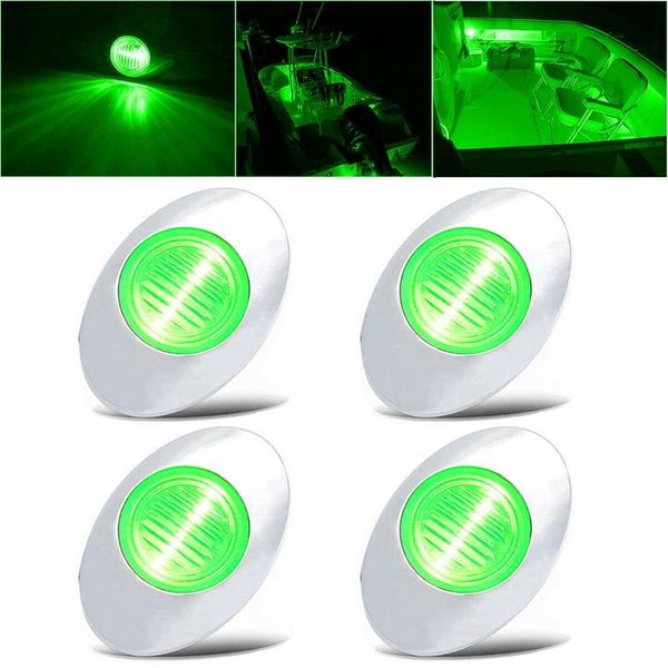

stern lights marker light parts 4 pcs abs accessories chrome bezel courtesy led emergency