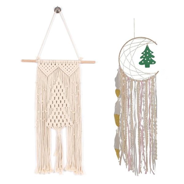

macrame wall hanging tapestry pendant bohemian woven cotton thread home decoration decorative objects & figurines