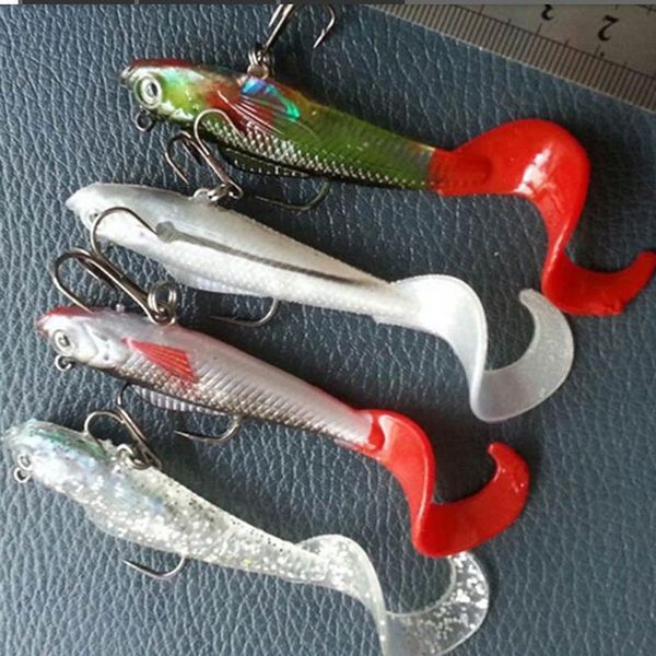 

fish-shaped road sub-bait soft bait tail package lead fishing gear supplies hooks