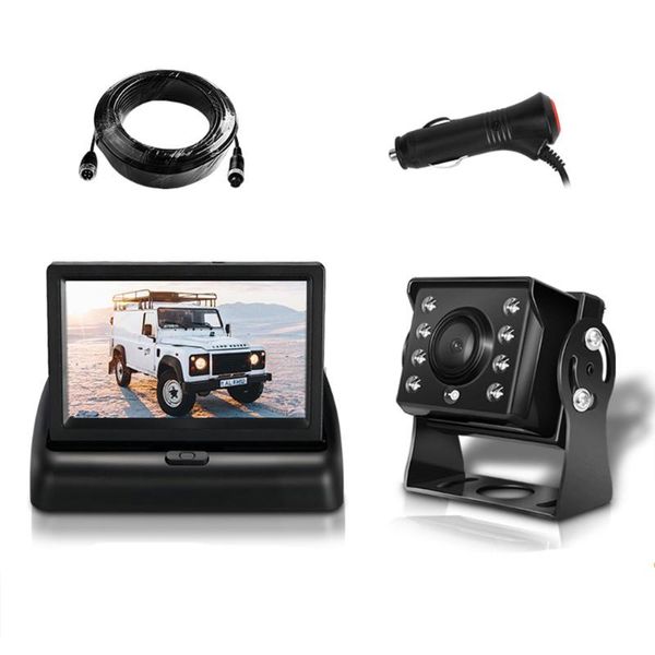

car rear view cameras& parking sensors alloy 15m cable backup camera vehicle easy install 6 layer lens rotation 8 led reversing u
