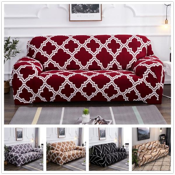 

chair covers four season geometric elastic sofa cover plaid corner shape stretch sectional slipcover for pets one two three seat