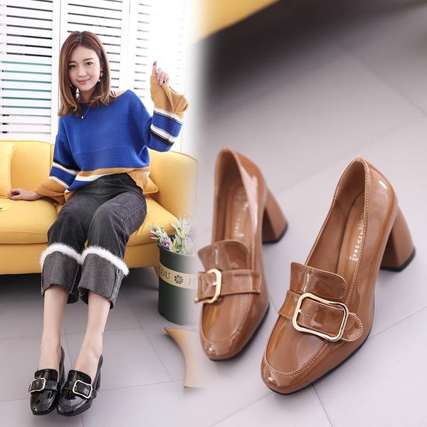 

solid color baotou sandals set toe head high heels contracted fine documentary shoes female temperament, Black