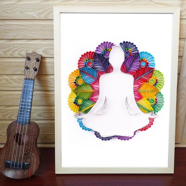 

other arts and crafts paper quilling painting kit colorful datura art decor diy wall stickers for kids bedroom kindergarten home