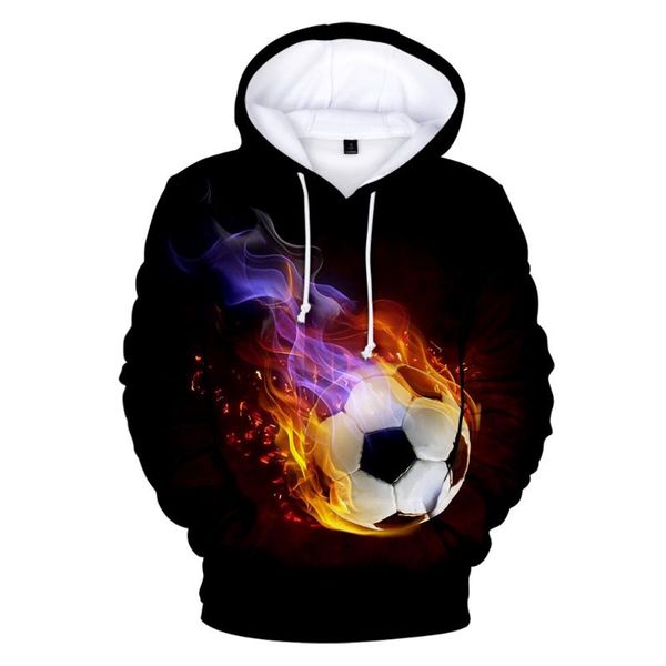 

men's hoodies & sweatshirts boy/girls personality 3d soccer men women kids hoodie suitable boys girls harajuku tracksuit, Black